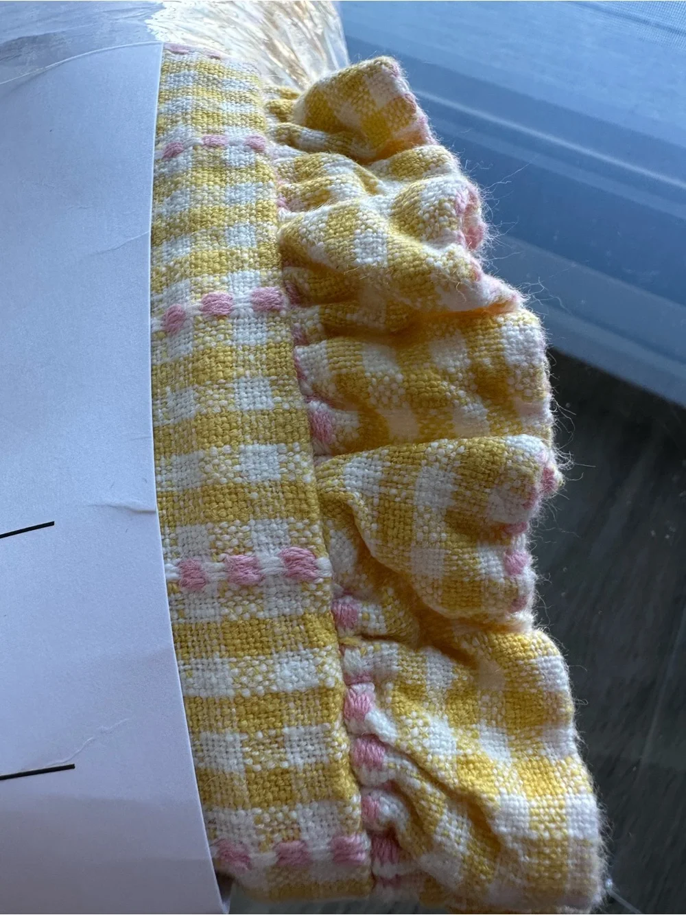 HEATHER TAYLOR HOME x THE COMPANY STORE Soho Plaid Ruffle King Sham Yellow $58